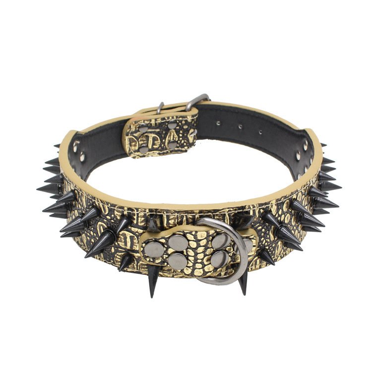 Berry Bite Resistant Dog Collar – Rivet Design, Retractable, PU - Image 9