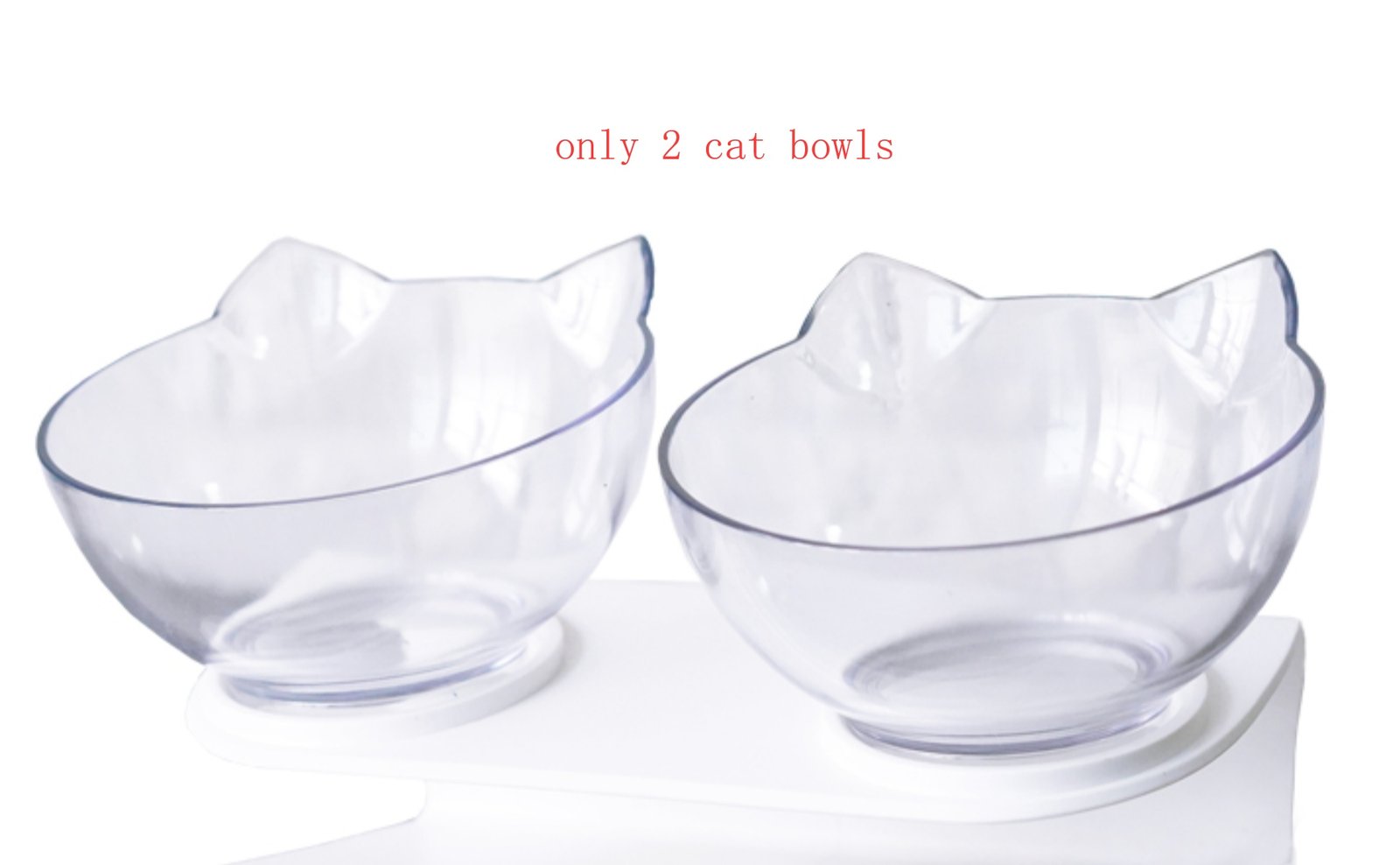 Inclined Cat Bowl – Oblique Mouth Design, Transparent PC Plastic - Image 8