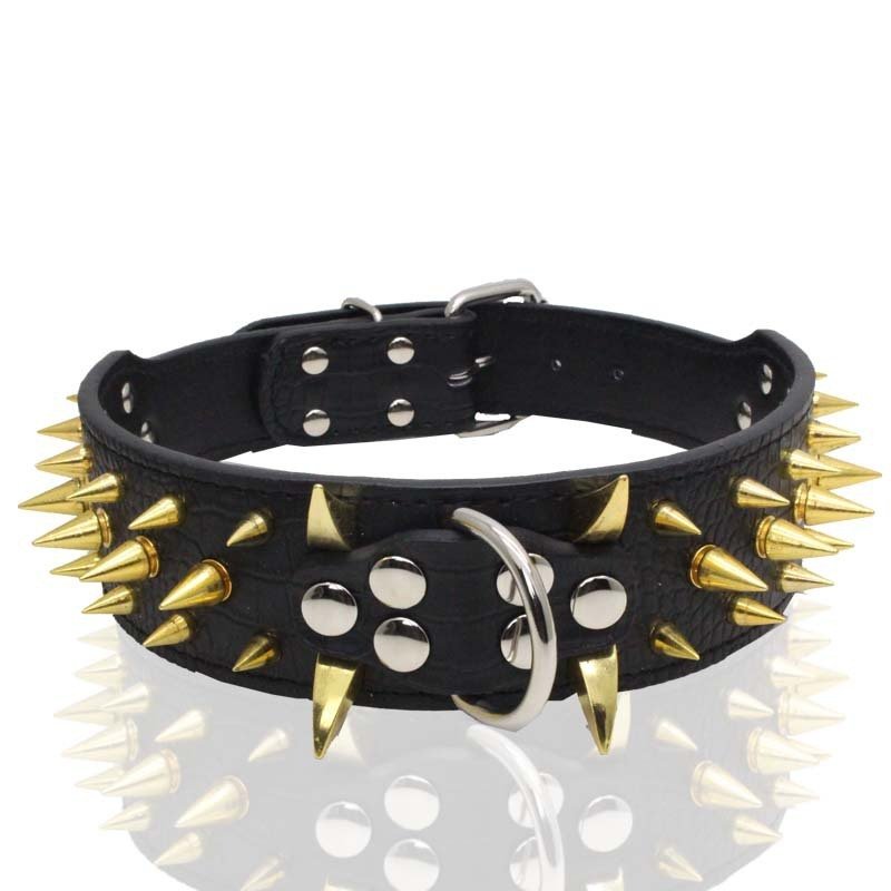 Berry Bite Resistant Dog Collar – Rivet Design, Retractable, PU - Image 3
