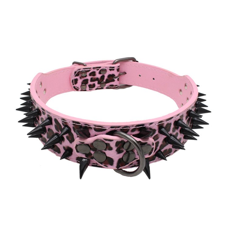 Berry Bite Resistant Dog Collar – Rivet Design, Retractable, PU - Image 7