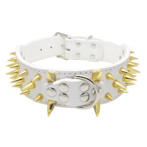Alternative view of Berry Bite Resistant Dog Collar – Rivet Design, Retractable, PU