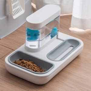 Automatic Pet Water Fountain – 1.5L Double Bowl, ABS/AS/PP