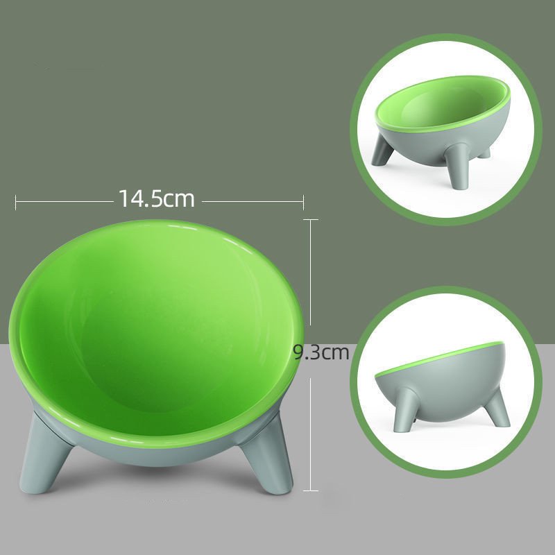 Tilted Pet Bowl With Stand – Nordic Color Feeder, PET Material - Image 2