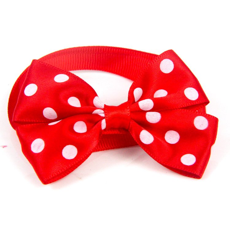 Pet Bow Collar Accessory – Adjustable Webbing Strap, 15 Colors - Image 10