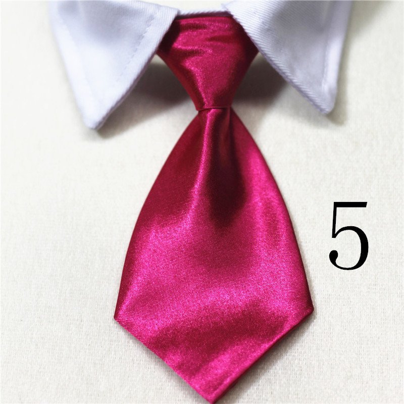 Pet Fake Tie Collar – Cotton, S/L Sizes, Multiple Colors - Image 2