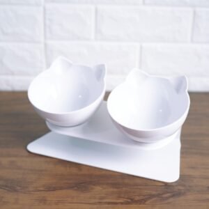 Alternative view of Inclined Cat Bowl – Oblique Mouth Design, Transparent PC Plastic