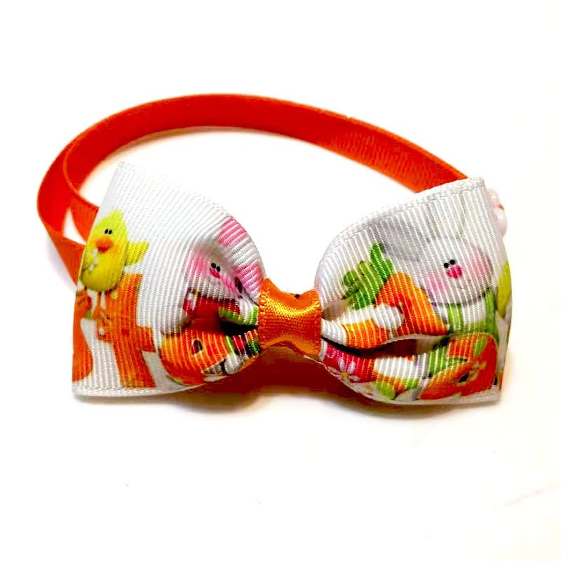 Easter Pet Bow Tie Headwear Set – Adjustable Ribbon, One Size - Image 5