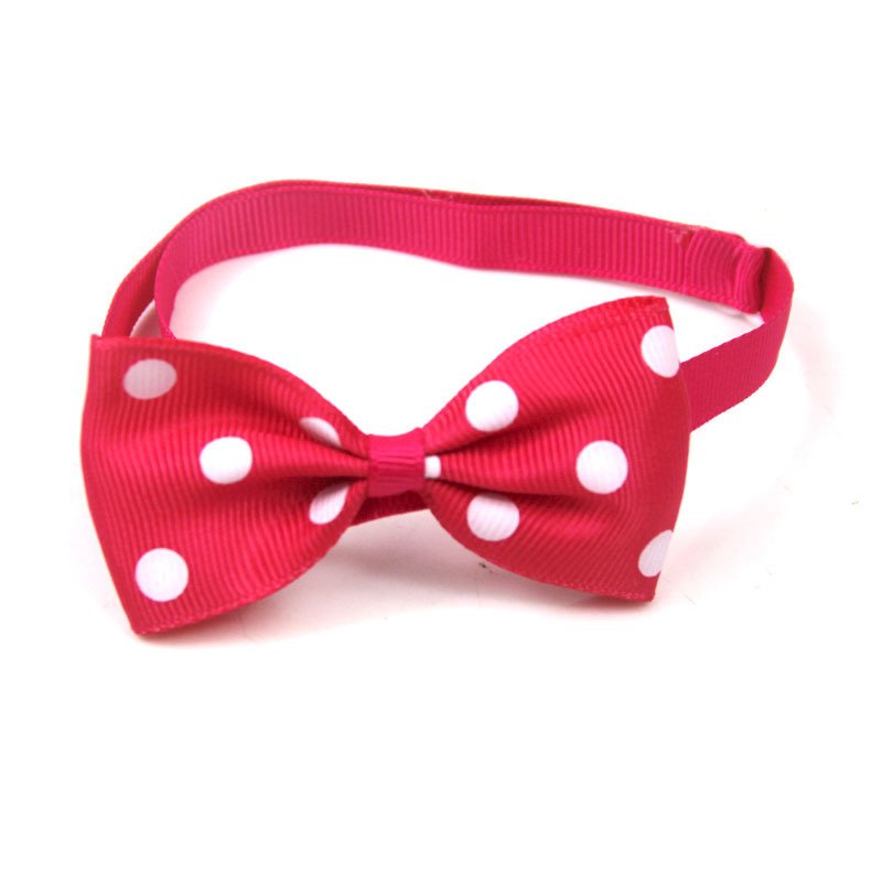Pet Bow Collar Accessory – Adjustable Webbing Strap, 15 Colors