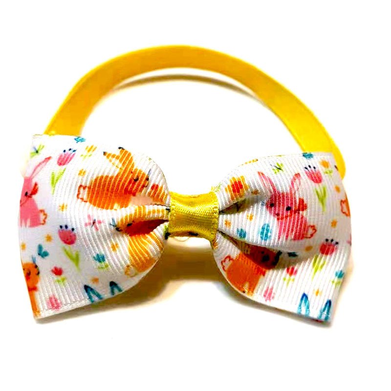 Easter Pet Bow Tie Headwear Set – Adjustable Ribbon, One Size - Image 2