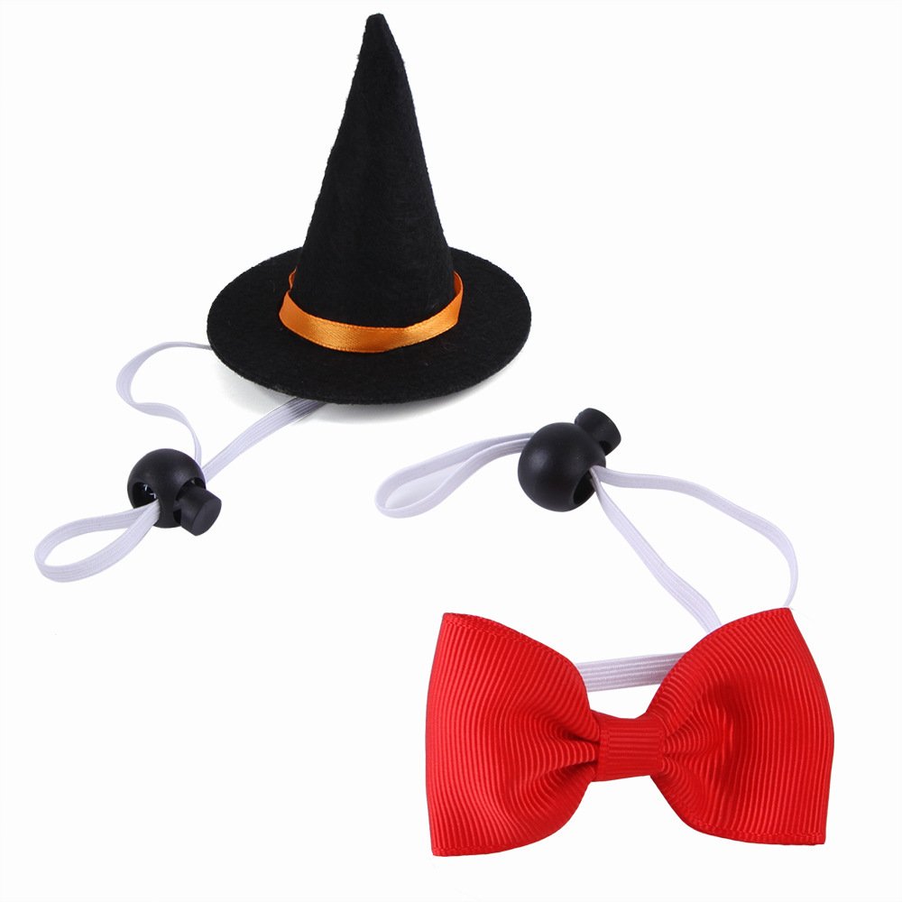 Halloween Pet Wizard Costume – Hat & Bow Tie Set - Image 3